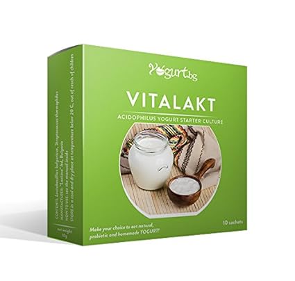 Vitalakt - Acidophilus Joghurt Starterkultur - organisch,10 Beutel für 10 Liter originalen hausgemachten bulgarischen Milchpr