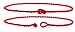 LUOS Handmade Red String Prosperity Wealth Protection Anklet Bracelet - 2 pcs