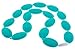 Beabies Teething Necklace for Mom to Wear and Bracelet/Bangle - Smart Baby Shower Gifts - Breastfeeding Silicone Teether Beads Provide Soothing Pain Relief (Turquoise/Teal)