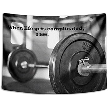 Tapestry Wall Cloth Fabric Hanging For Bedroom Dorm Apartment Decoration Background Bodybuilding Men Girl Fitness Workout Quotes Motivational Inspiration Muscle Gym Font 153x102cm(60x40inch) (023)