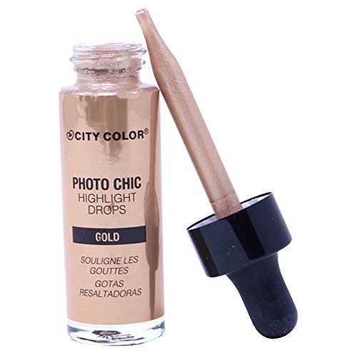 City Color Cosmetics Photo Chic Highlighter Drops | Skin Illuminating Ultra Pigmented Vegan Highlight Drops That Add Shimmer & Glow To Enhance Your Look | Highlight, Moisturize & Illuminate!