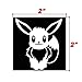 2x White Pokemon Eevee Car Truck Window Vinyl Décor Sticker Wall Art Decal Bomb 2x2