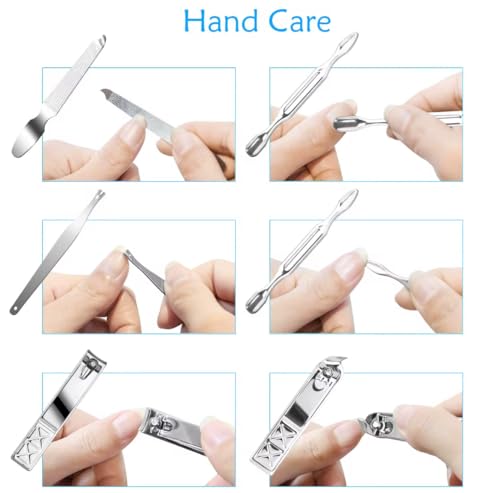 Professional Manicure and Pedicure set and Grooming kit, 22 pieces, with stainless steel Nail clipper, Professtional Nail Beauty set, Portable Leather Case With Mirror, Travel Set.