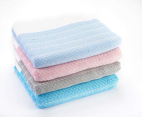 MYNDOS Versatile Turkish Towel Bath Beach Hammam Peshtemal 100% Cotton Set of 4 (Turquise, Gray, Pink, Light Blue) 35 x 70 inches
