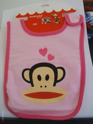 small paul Solid Pink Girl's Bib With Velco Side Closure