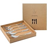 Premium Stainless Steel Kids Utensil Set, 5 Piece: 2 Forks, 2 Spoons, 1 Knife. Highest Quality, Lifetime