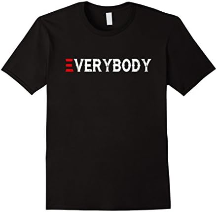 Men's logic everybody t shirt with E logo red Large Black