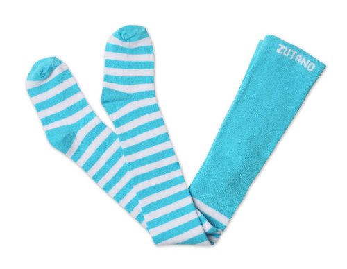 Zutano Girls Striped Tights, Blue Stripes (Newborn)