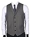 Ruth&Boaz Men's 2Pockets 4Buttons Business Tailored Collar Suit Vest