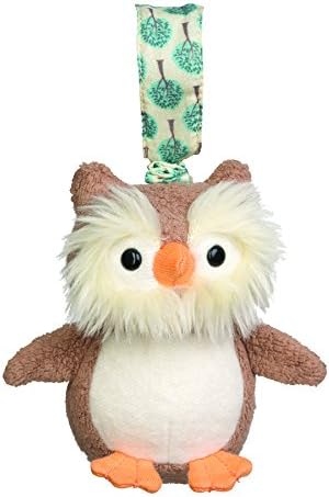 Apple Park Owl Stroller Baby Toy - for Newborns, Infants, Toddlers - Hypoallergenic, 100% Organic Cotton