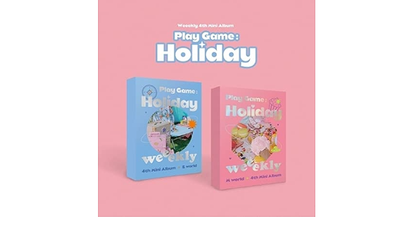 Amazon Com Weeekly Play Game Holiday 4th Mini Album 2 Ver Set Cd 1p Poster 92p Photobook 2p Photocard 1p Photo Ticket 1p Sticker 1p Printed Photo 1p Travel Name Message Photocard Set Tracking Kpop Sealed Home Kitchen