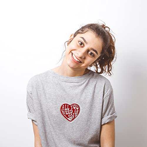 TACVEL 2 Pieces All You Need is Love Milltary Patch, Embroidered Applique Hook & Loop Patch for Caps, Backpacks, Clothes, Vest, Military Uniforms, Tactical Gears Etc