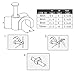 Round Cable Wire Clips 4mm 6mm 8mm 10mm (Pack of 400) Cable Management RG6 RG59 CAT5 CAT6 RJ45 Electrical Ethernet TV Speaker Wire Cord Tie Holder Single Coaxial Nail Clamps