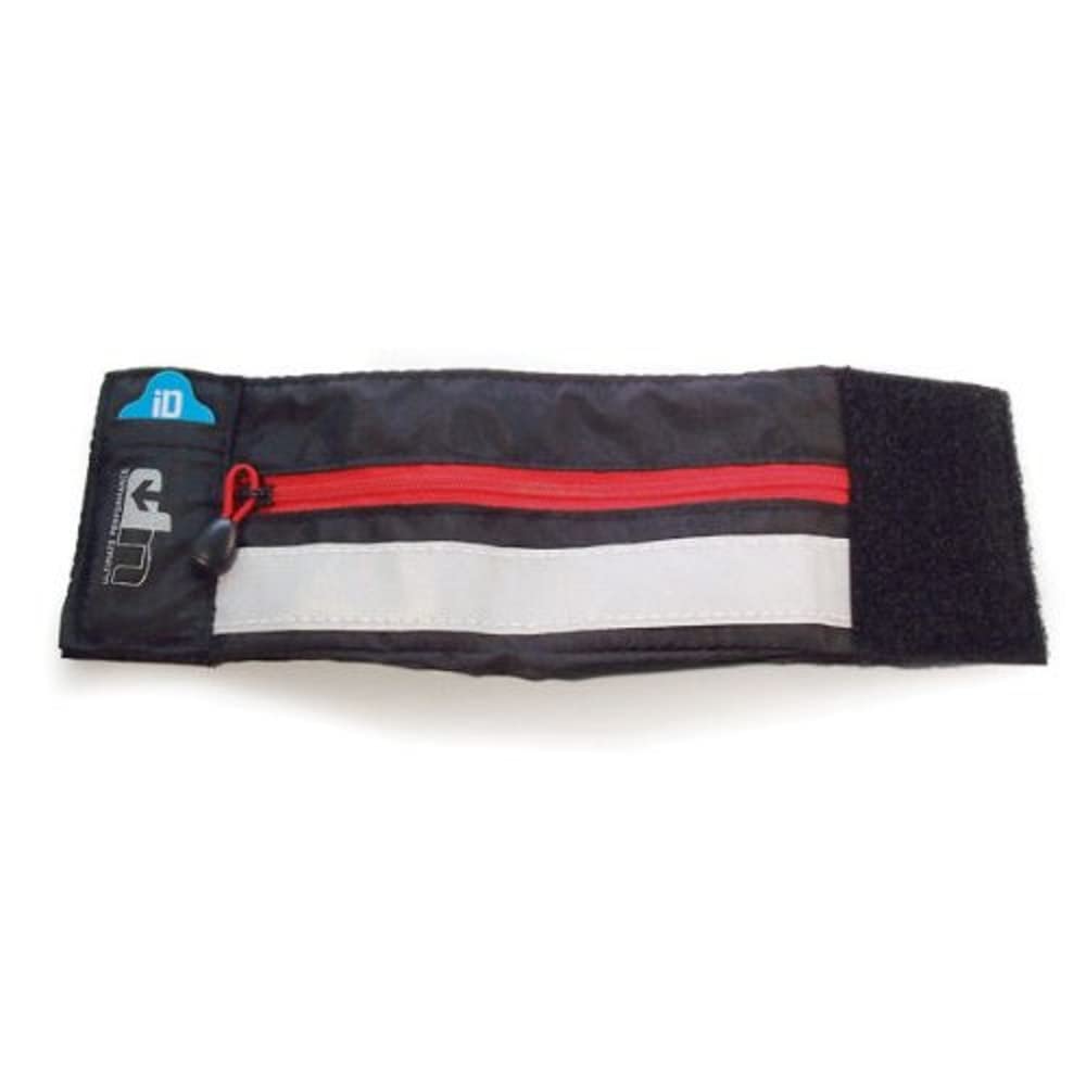 Ultimate Performance Reflective Runners Wrist Pocket - Black/Red, One Size