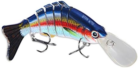 ROSE KULI Bass Fishing Lures Topwater Multi Jointed Trout Crankbaits Popper Life-Like Fish Tackle Kits