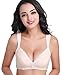 CAKYE 3 Pack Women's Underwire Maternity Nursing Bra Cotton Breastfeeding Bras (36D, Black/Grey/Nude)
