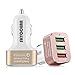 Fast Car Charger Adapter with Quick Charge 3.0 42W 3 Ports Rapid USB Cigarette Lighter Phone Charger Splitter for All Smartphone & Tablet.