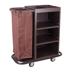 Trolley Hotellinnenkar, Smeedijzeren verfservicewagen, Schoonmaakkar, Multifunctionele reiniging, Waterdichte opbergtas…