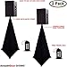AMAZIN Gear Brand Professional Speaker Stand Covers, Premium 4-Way Stretch Spandex Pro DJ Scrims, 360 Degree Coverage Tripod Skirts, Cable Pass-Throughs +2 Bonus Carrying Bags (2-Pack, Black)