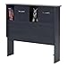 South Shore Ulysses Bookcase Headboard with Doors, Twin, Blueberry