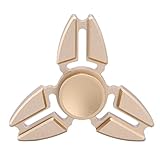 STRESS SPINNER Tri Hand Spinning Crab Shape Fidget Finger Toy with High Speed Hybrid Ceramic Bearing 1-3 Min Spins for Killing Time(Gold)