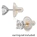 Universal EZback Earring Backs Soft Clear Silicone and 14k Yellow Gold Large 1 Pair