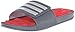 adidas Performance Men's Adissage 2.0 M Stripes Sandals,Onix Grey/Metallic Silver/Vivid Red,5 M US