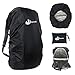 Jepeak Waterproof Backpack Rain Cover, 25L-35L Daypack Rainproof Dustproof Protector Raincover (Elastic Adjustable) for Hiking Camping Traveling Climbing Cycling, Black