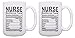 Funny Gifts for Nurses Nurse Nutritional Facts Nurse Gifts Funny Nurse Practitioner 2 Pack Gift 15-oz Coffee Mugs Tea Cups 15oz White