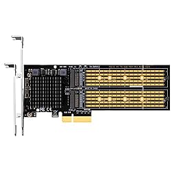 GLOTRENDS Dual M.2 PCIe NVMe X4 Adapter with PCIe