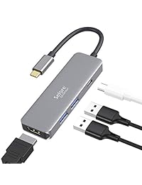 USB C Hub, USB Tipo C 3.1 adaptador Dock con 4K HDMI, 2USB 3.0, USB C PD puerto de carga compatible con Notebook & Tablet PC & teléfono, MacBook Pro, Dell XPS 15 13, HP Spectre Envy, Lenovo Yoga 720,Chromebook