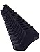 Bolter 18 Pack Men's Ankle Socks (8-12, Black)