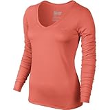 Nike Women's Legend Long Sleeve V-Neck Training Shirt (M, 680 Lt Wild Mango)