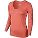 Nike Women's Legend Long Sleeve V-Neck Training Shirt (M, 680 Lt Wild Mango)