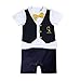 EFINNY Baby Boy Suit Romper Tie Print Jumpsuit Bodysuit Clothes Overalls Outfits
