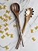 Country Kitchen 6 Piece Kitchen Utensil Set - Cooking Utensil Set with Acacia Wooden Heads & Stainless Steel Handles for Serving and Cooking - Copper