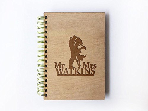 Click Here to See More Images Wedding Guest book (wood) - notebook - Superman and Wonder Woman