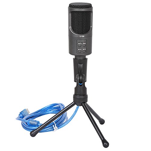 Professional Condenser Sound Studio USB Microphone Recording mic studio microphone Plug & Play Condenser Microphone For Desktop/PC/Computer(Windows Mac Linux OX) Facebook Podcasting Youtube Recording