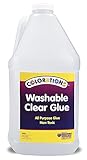 Colorations Washable Clear Glue, Gallon (Item # NGL)