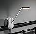 KUDIAN Touch Sensitive Clip-on Reading Desk Lamp/2-in-1 Table Stand on&Bedside Clip/Warm Light LED USB Rechargeable[700mA] Stepless Dimmable Include Adaptor