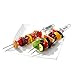BBQ-AID Premium Barbecue Metal Skewers for Kabobs with Quick Release - Double Pronged, Stainless Steel Metal Skewers for Grilling - Kebab Skewers, Shish Kabob Skewers, Kabob Sticks, Veggies & More