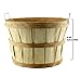 Wooden Half Bushel Baskets (2-Pack); Large Round Wood Farm Market Baskets for Decorating, Gardening, Fall Seasonal Displays (Natural, Tall)