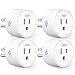 Smart Plug Mini Outlet Compatible with Amazon Alexa and Google Assistant, ZOOZEE Wifi Enabled Remote Control Smart Socket with Timer Function, No Hub Required, White, 4 Pack