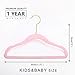 MIZGI Premium Kids Velvet Hangers (Pack of 50) with Gold Hooks,Space Saving Ultra Thin,Non Slip Hangers use for Children's Skirt Dress Pants,Clothes Hangers by (Pink)
