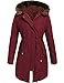 Beyove Women Winter Warm Hoodie Faux Fur Lined Down Parka Outdoor Long Jacket Coats