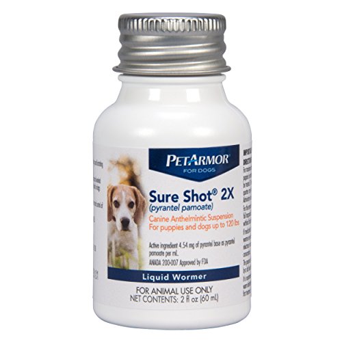 PETARMOR Sure Shot 2X (pyrantel pamoate) Liquid Dewormer for Dogs, 2