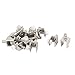 uxcell 5mm-7mm Thickness Adjustable Screw Zinc Alloy Glass Clip Clamp 12 Pcs