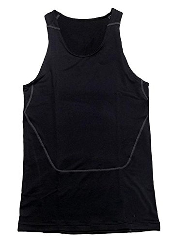 LANBAOSI Men's Sports Compression Under Base Layer Gear Wear Shirt Top Black Size Medium
