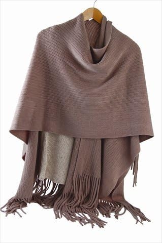 Catherine Lillywhite HA004BR 40 X 68 Inbrown Stripestitch Wrap
