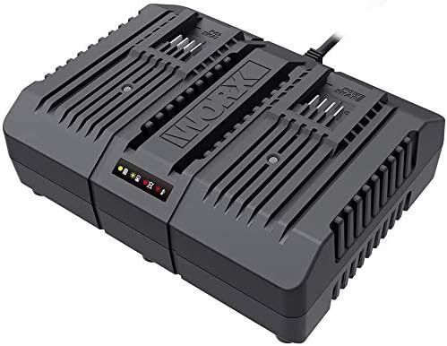WORX WA3883 20V Dual Port Fast Battery Charger, Black
